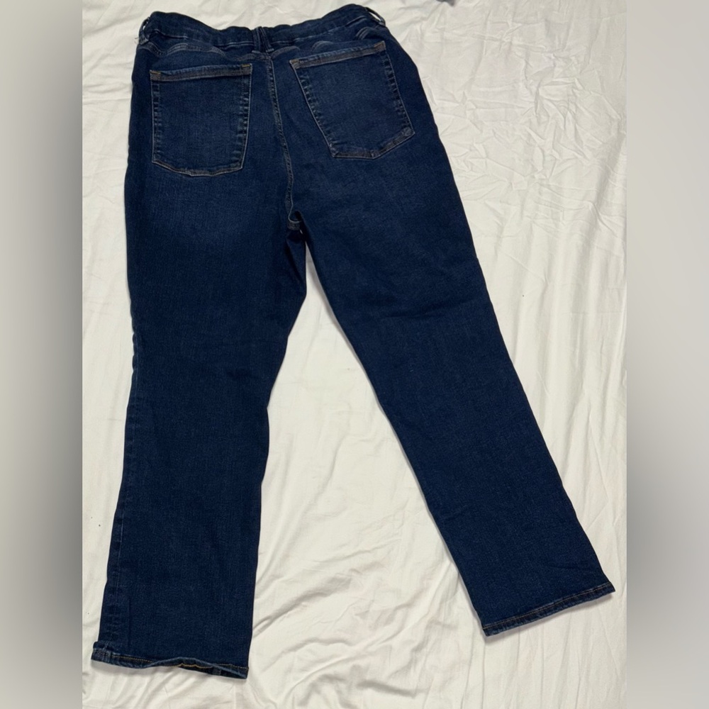 Good American POWER STRETCH PULL-ON STRAIGHT JEANS Indigo491 2X - Picture 5 of 7